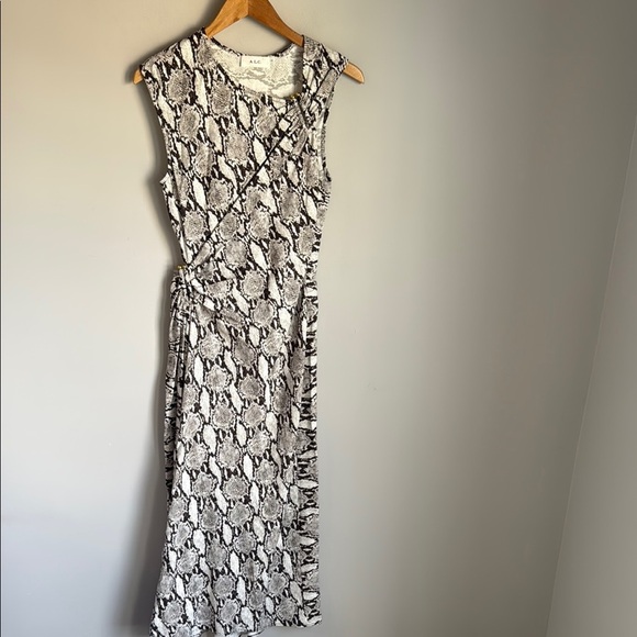 A.L.C. Beale Snakeskin Print Cutout Midi Dress 8 - Picture 2 of 16